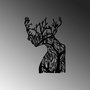 Wallity Tree Woman - Model 318 Escultura de Pared Decorativa en Metal Negro